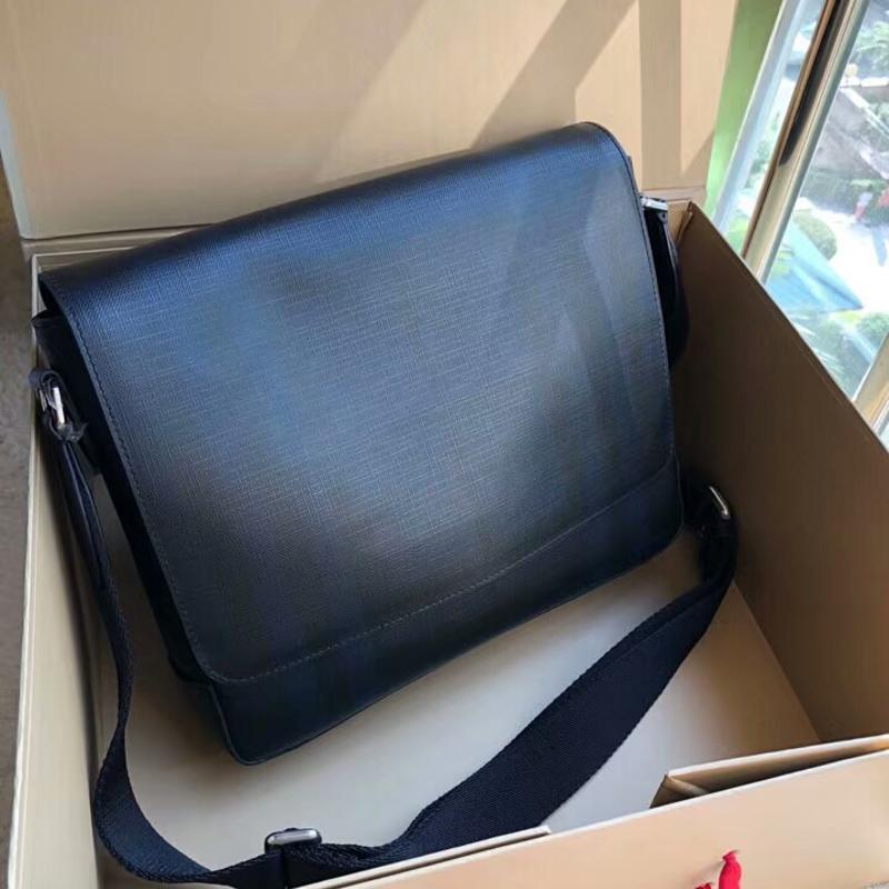 Burberry Handbags 40648581 PVC fabric with gray blue plaid pattern